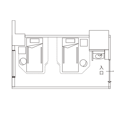 2床室の見取り図